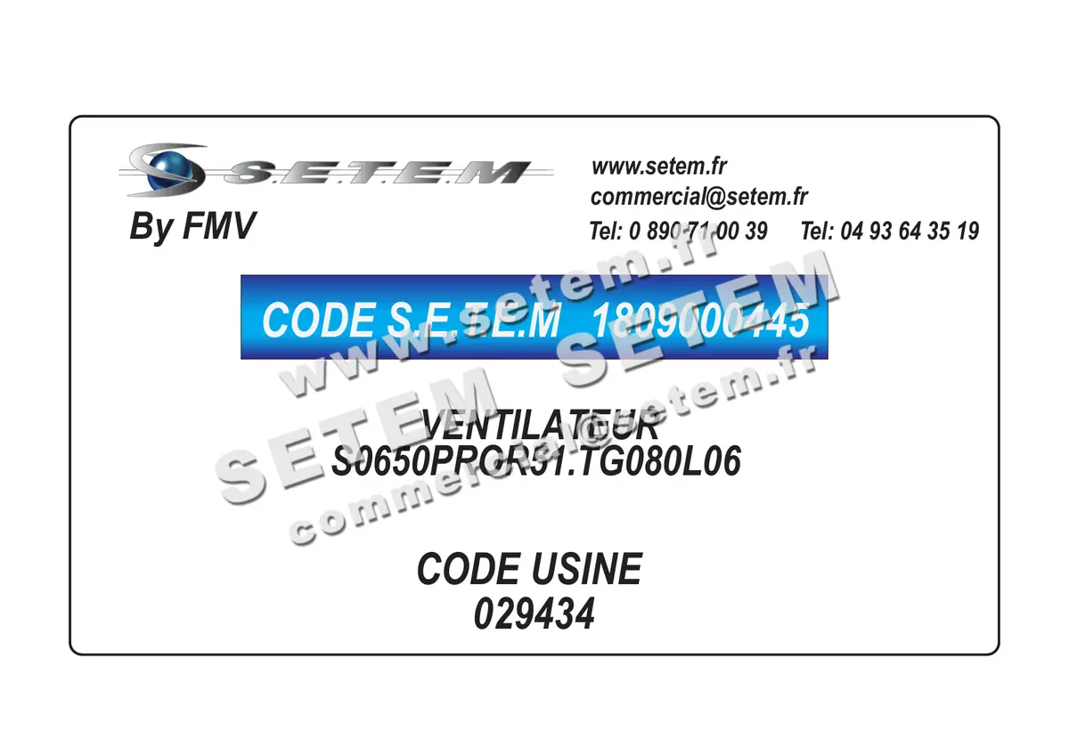 1809000445-VENTILATEUR FMV S0650PROR51.TG080L06 *29434*