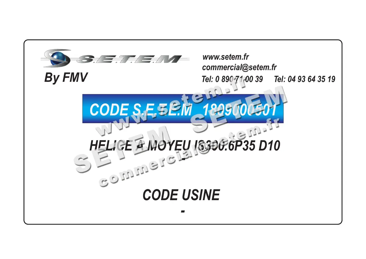 1809000501-HELICE A MOYEU IS300.6P35 D10 FMV