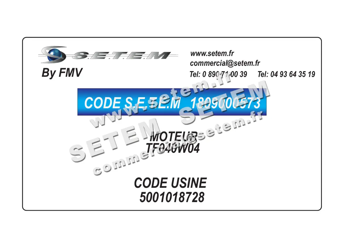 1809000573-MOTEUR FMV TF040W04 *5001018728*