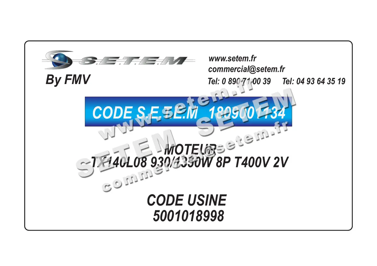 1809001134-MOTEUR FMV TX140L08 930/1350W 8P T400V 2V *5001018998* 3