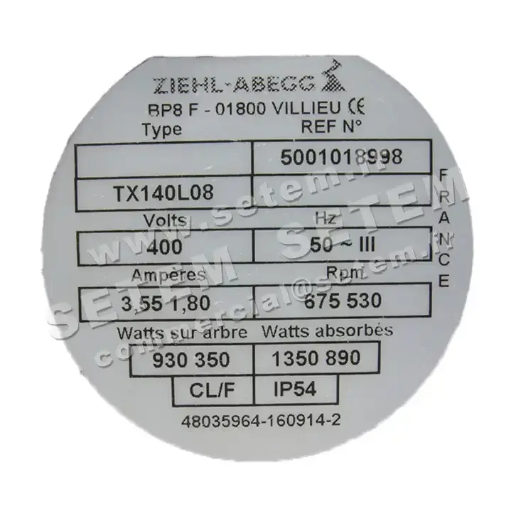 1809001134-MOTEUR FMV TX140L08 930/1350W 8P T400V 2V *5001018998* 2