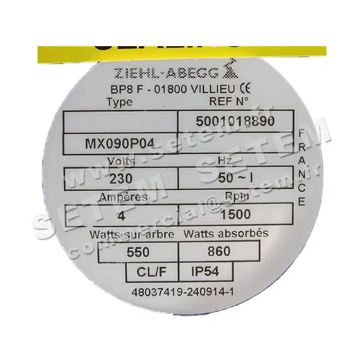 1809001146-MOTEUR FMV MX090P04 550/860W 4P M230V *5001018890* 3