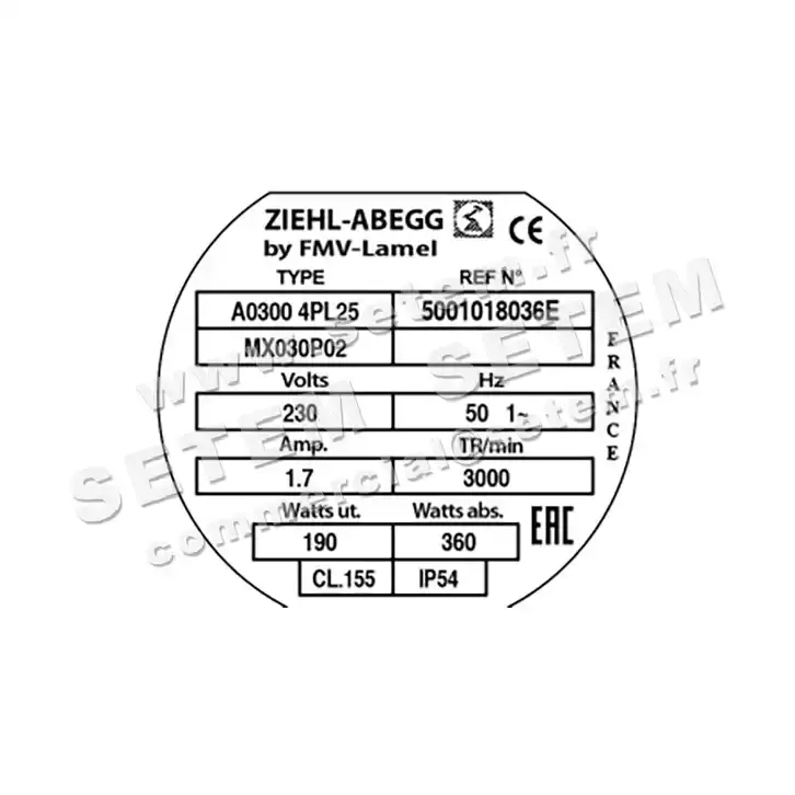 1809001444-VENTILATEUR FMV A0300.4PL25.MX030P02 *5001018036E* 3