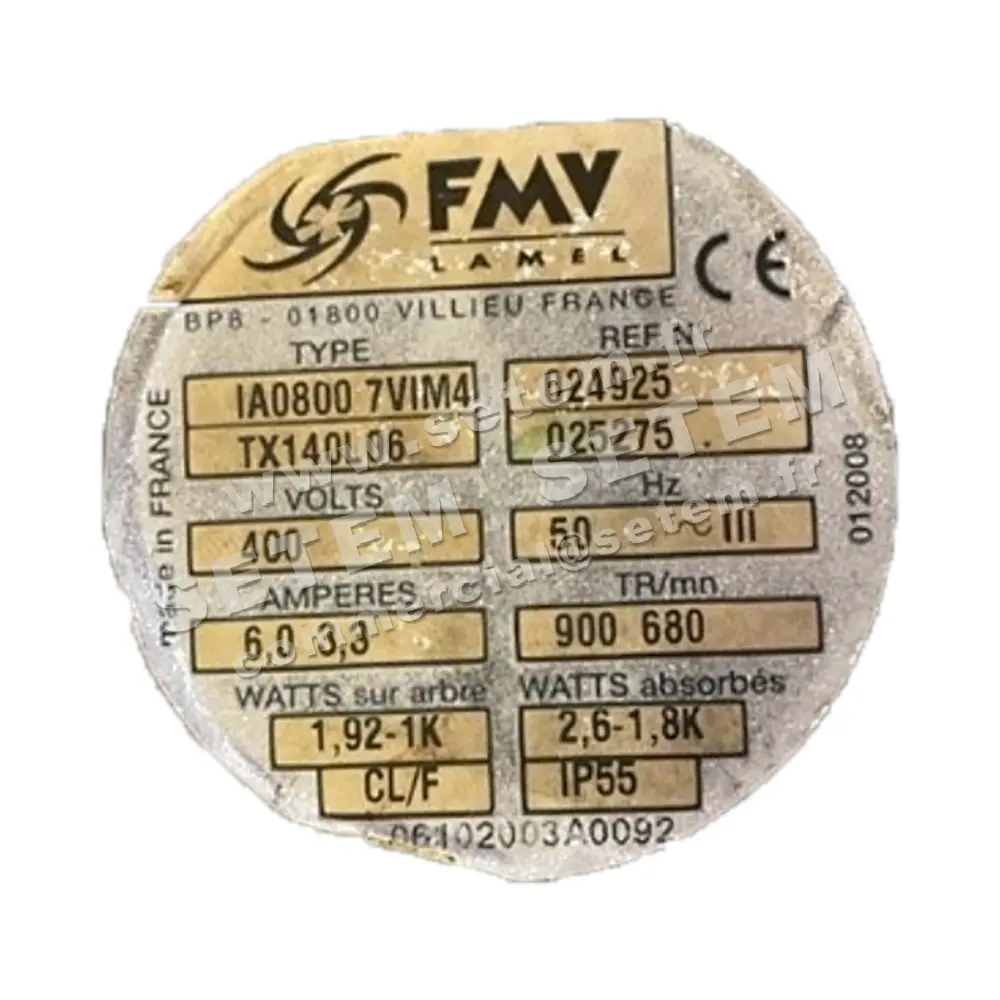 1809001659-VENTILATEUR FMV IA0800.7VIM44.TX140L06 *24925* 2