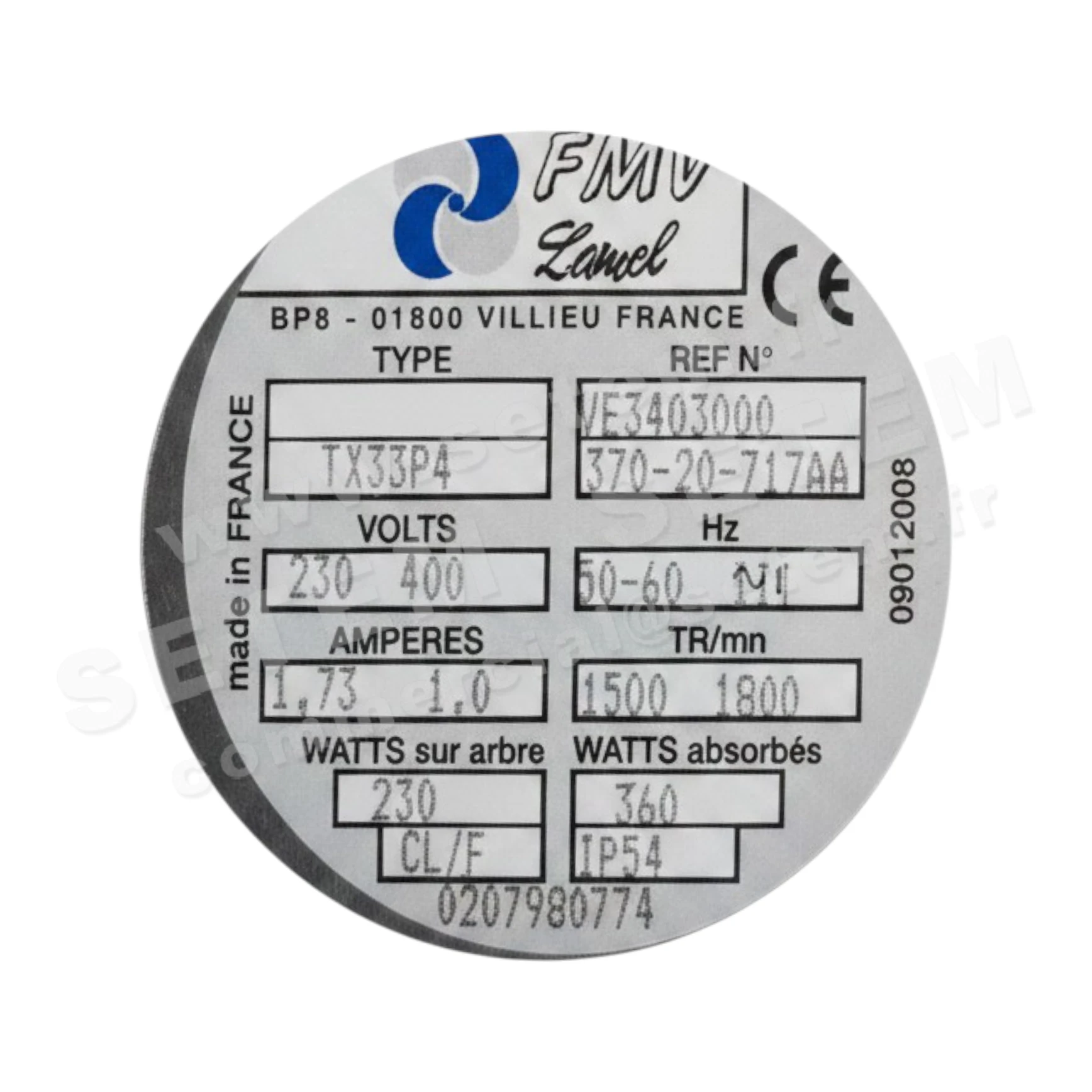 1809001671-MOTEUR FMV TX33P4 VE3403000