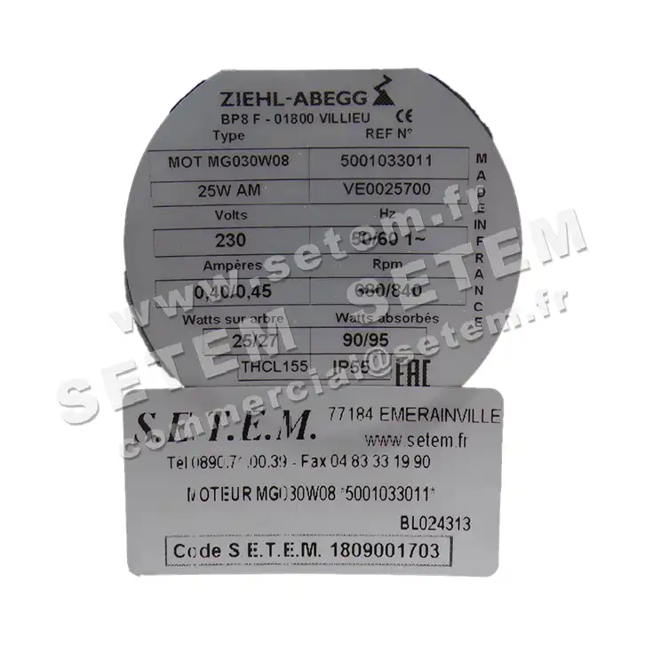 1809001703-MOTEUR FMV MG030W08 *5001033011* 3