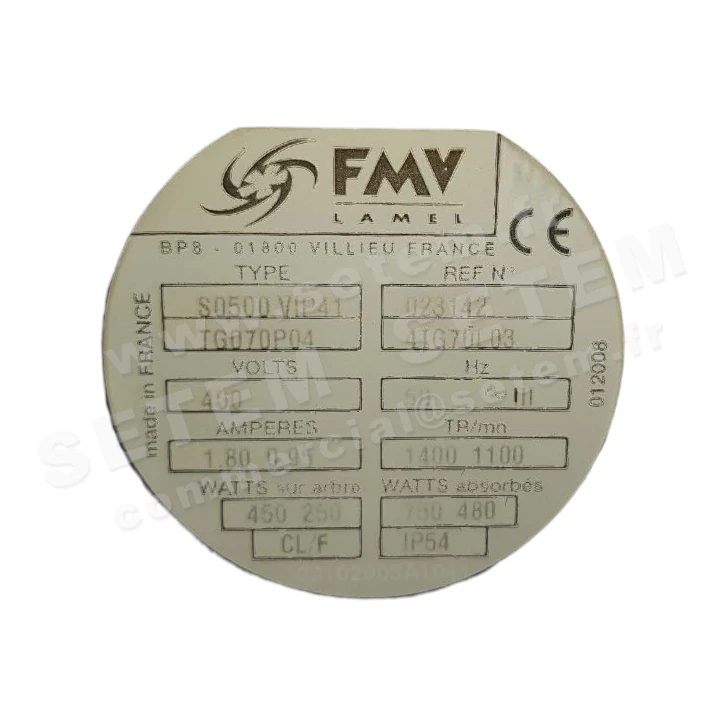 1809002019-VENTILATEUR FMV S0500VIP41.TG070P04 *5001023142*