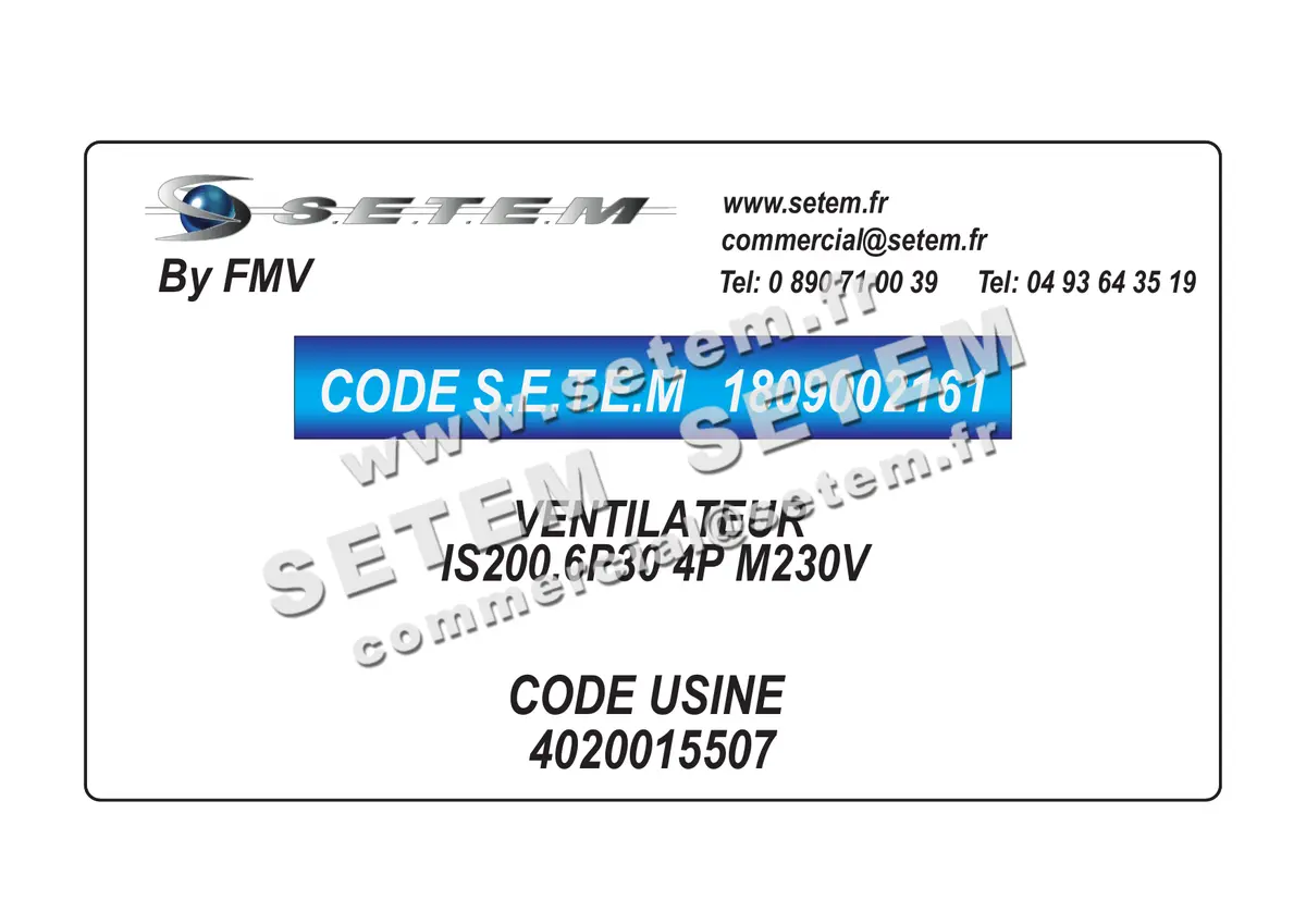 1809002161-VENTILATEUR FMV IS200.6P30 4P M230V *4020015507*