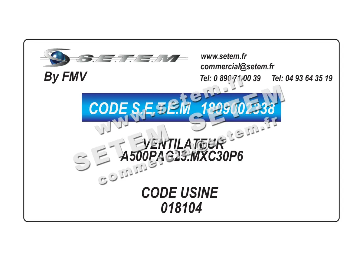 1809002338-VENTILATEUR FMV A500PAG25.MXC30P6 *18104*