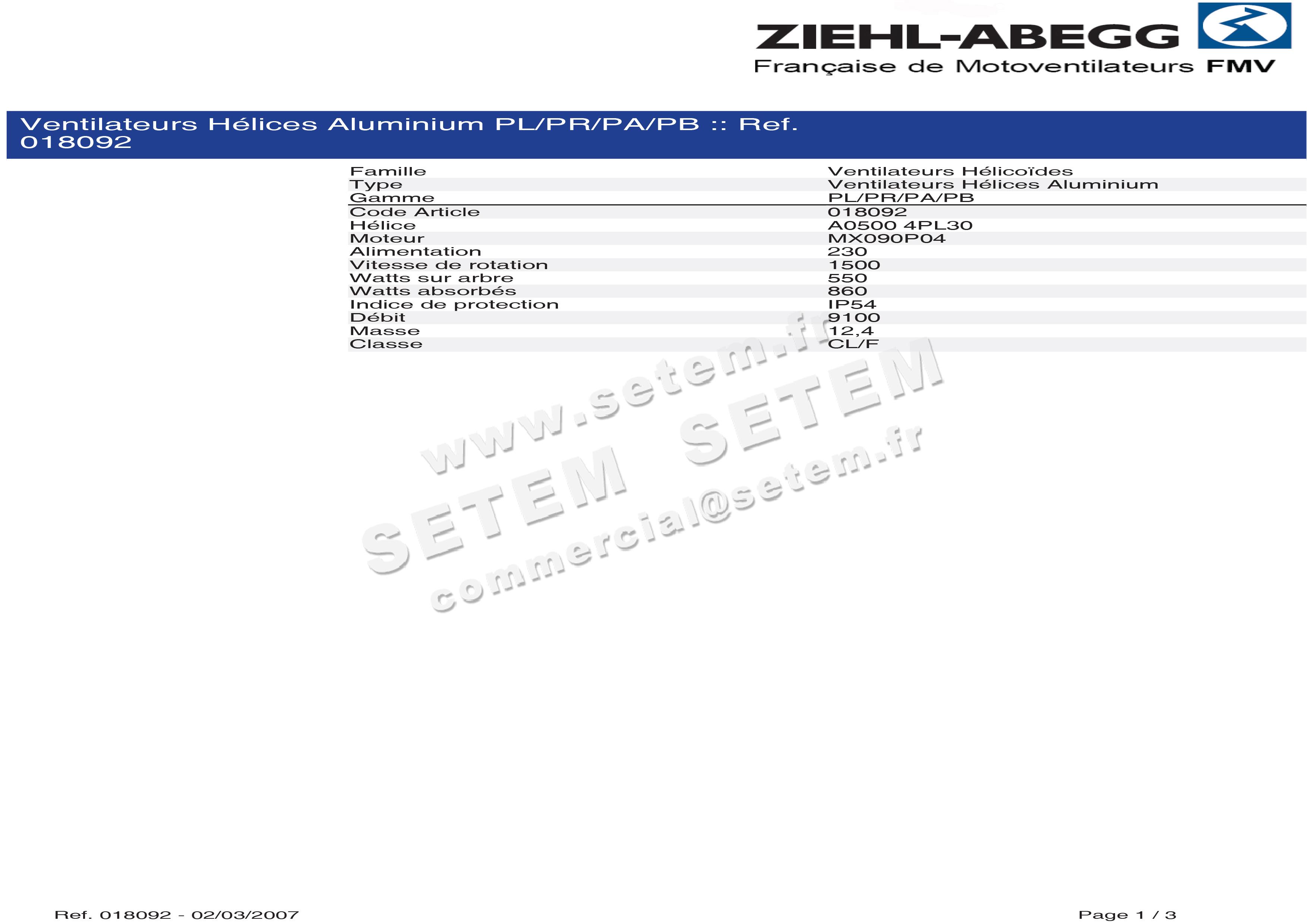 1809002353-VENTILATEUR FMV A500.4PL30.MXC90P4 *18092*