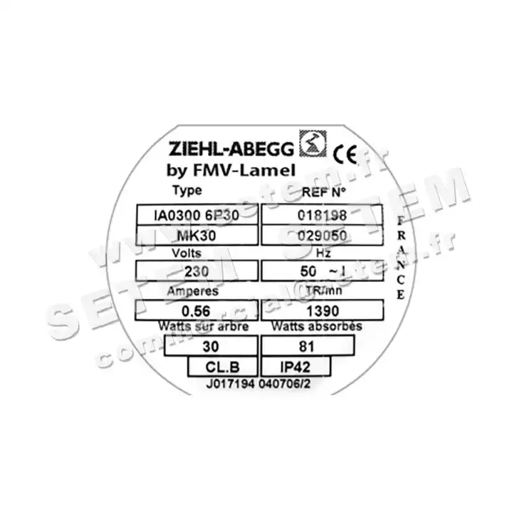 1809002382-VENTILATEUR FMV IA300.6P30.MK30 *18198* 3