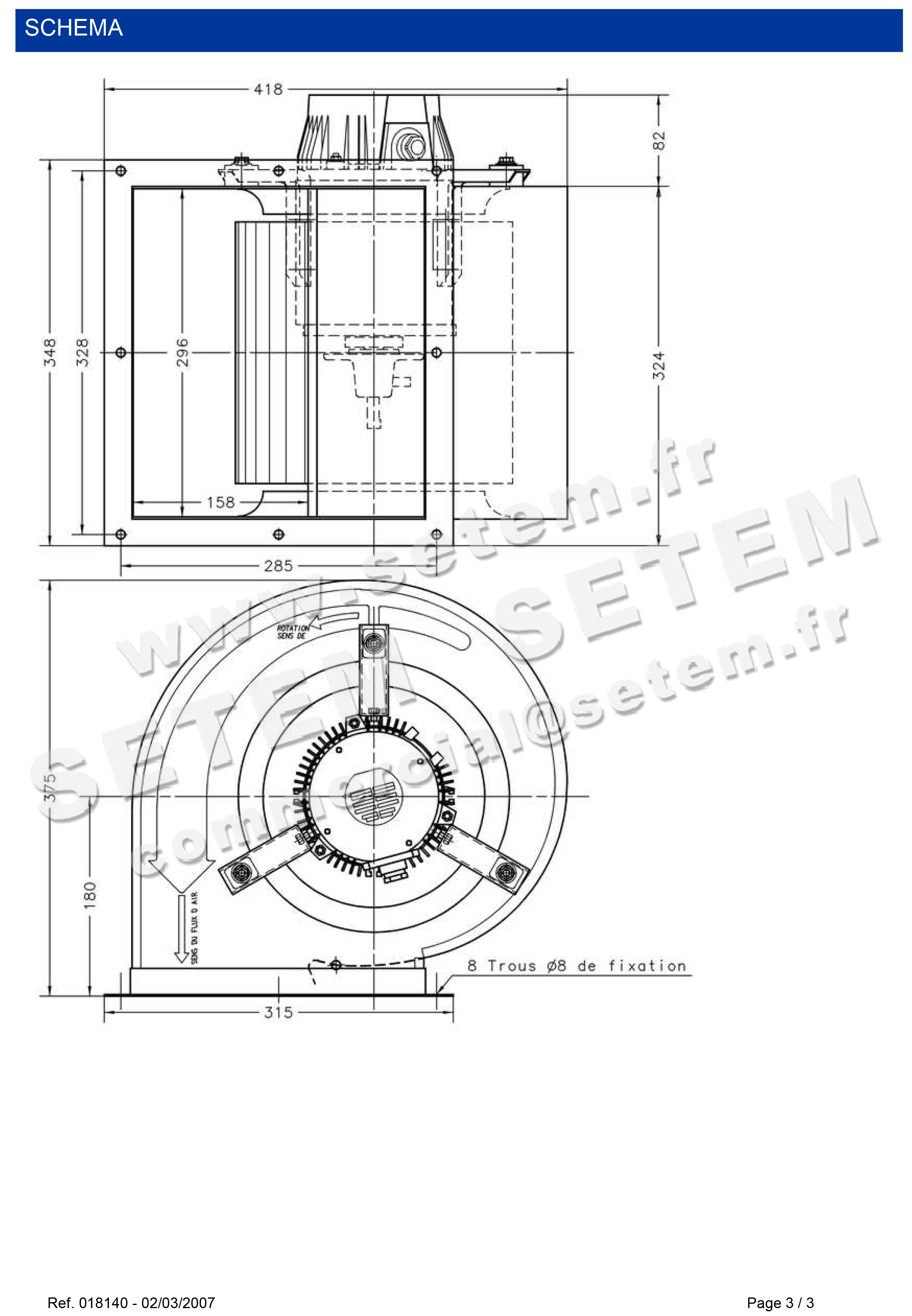 1809002557-VENTILATEUR FMV DD9/9 MXC70P6 245W 6P M230V *18140*