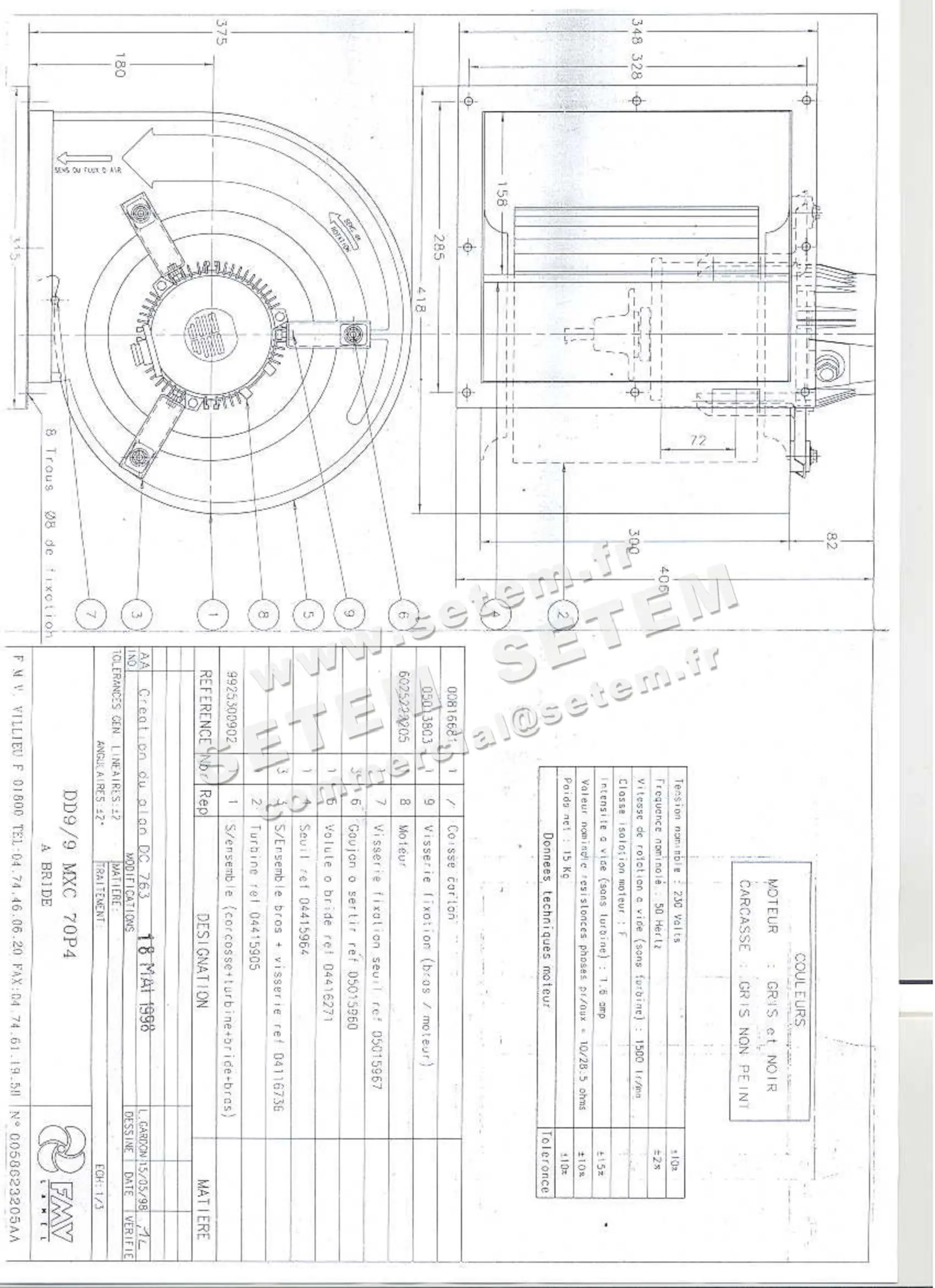 1809002559-VENTILATEUR FMV DD9/9 MXC70P4 370W 4P M230V *18152*