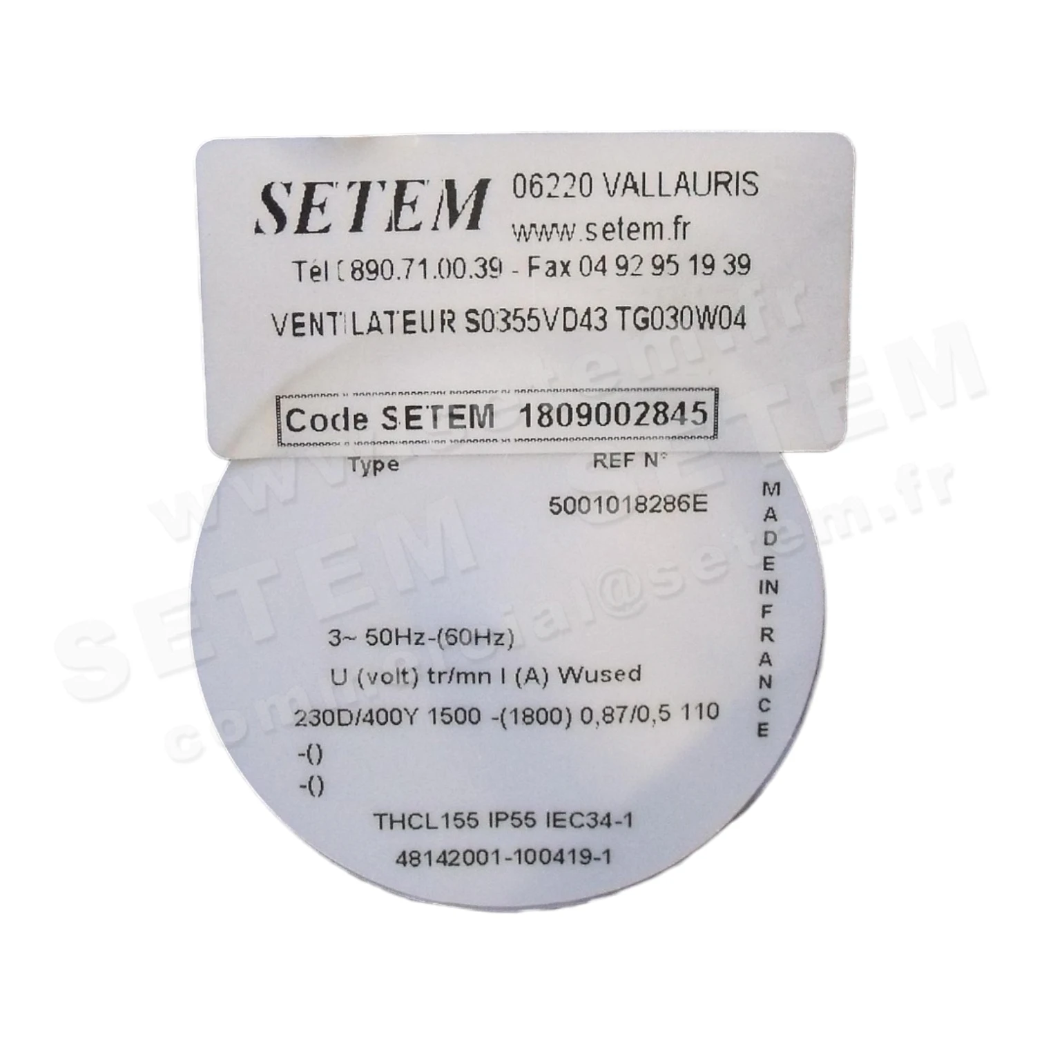 1809002845-VENTILATEUR FMV S0355VD43.TG030W04 *5001018286E* 2