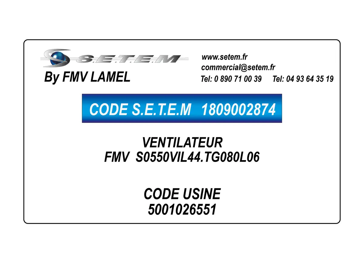1809002874-VENTILATEUR FMV S0550VIL44.TG080L06 *5001026551*