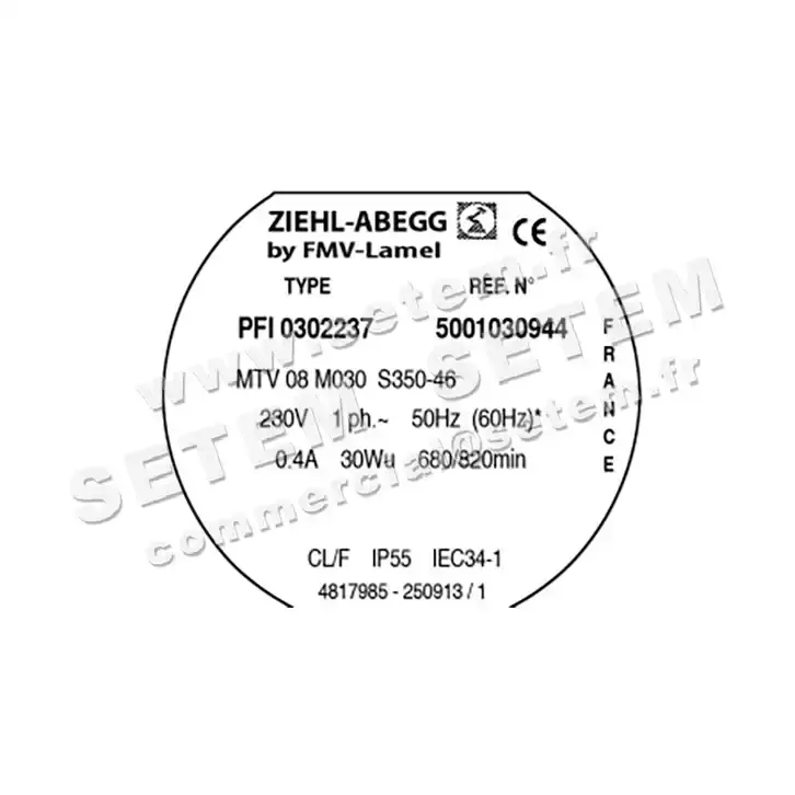 1809003043-VENTILATEUR FMV MTV08M030S350.46 "PFI0302237" *5001030944* 3