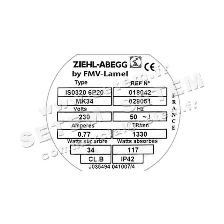 1809003107-VENTILATEUR FMV IS320.6P20.MK34 *18042* 3