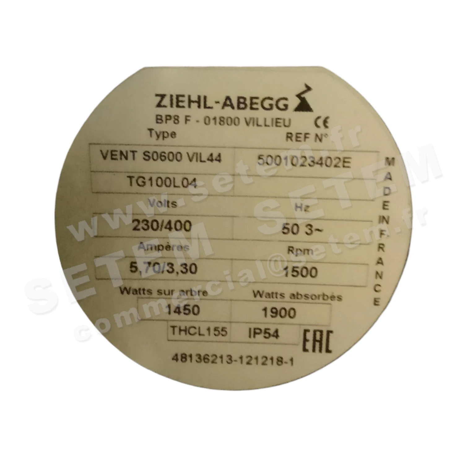 1809003998-VENTILATEUR FMV S0600VIL44.TG100L04 *5001023402E*