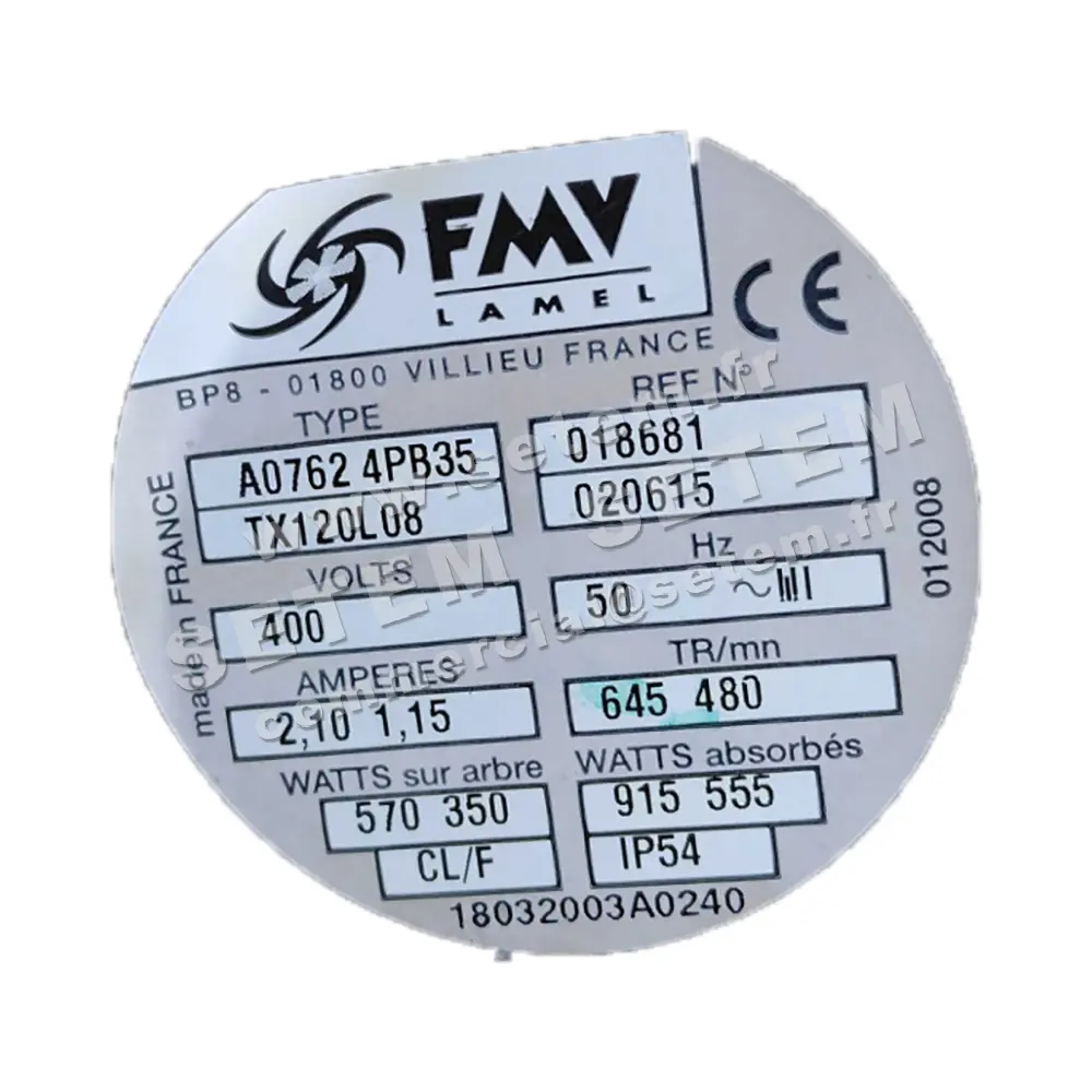 1809005877-VENTILATEUR FMV A0762.4PB35.TX120L08 *18681*