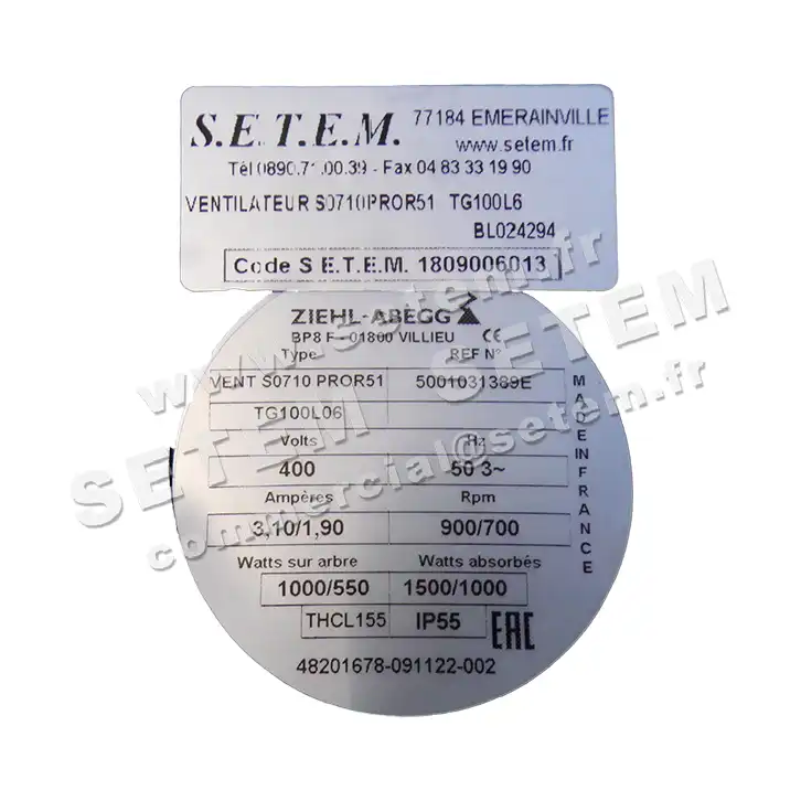 1809006013-VENTILATEUR FMV S0710PROR51.TG100L06 *5001031389E* 3