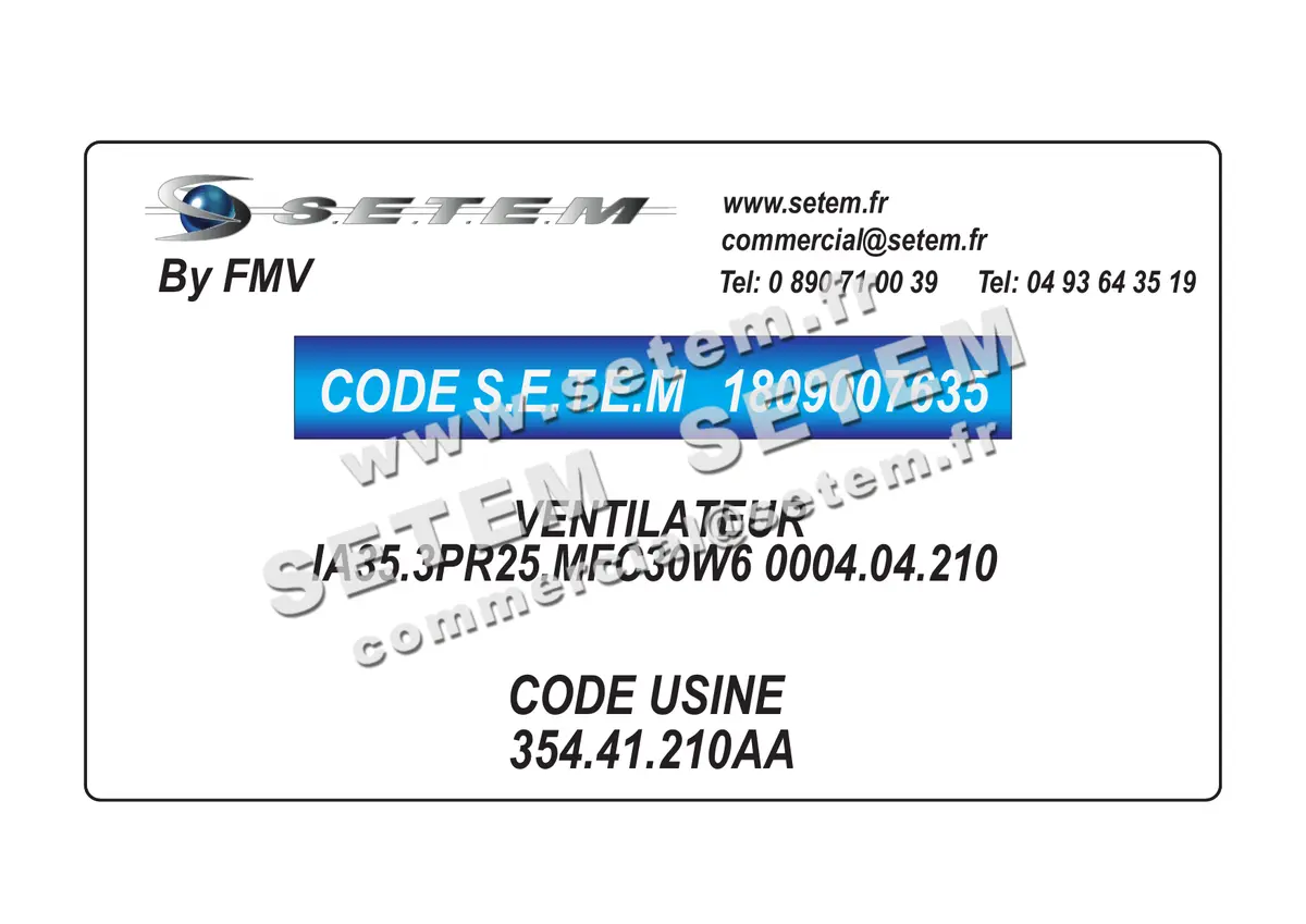 1809007635-VENTILATEUR FMV IA35.3PR25.MFC30W6 0004.04.210 *354.41.210AA*