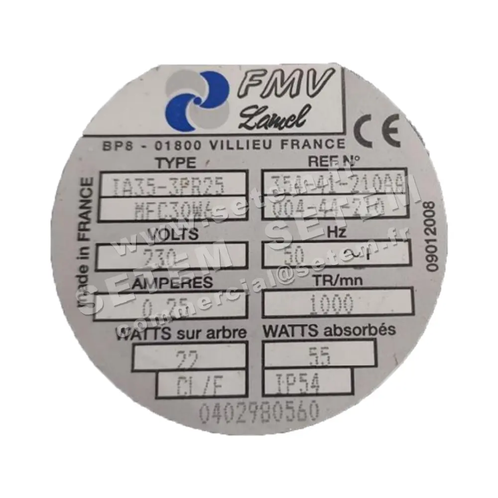 1809007635-VENTILATEUR FMV IA35.3PR25.MFC30W6 0004.04.210 *354.41.210AA*