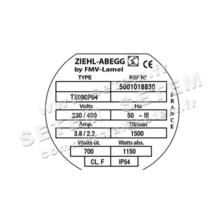 1809007830-MOTEUR FMV TX090P04 700/1150W 4P T230/400V *5001018830* 2