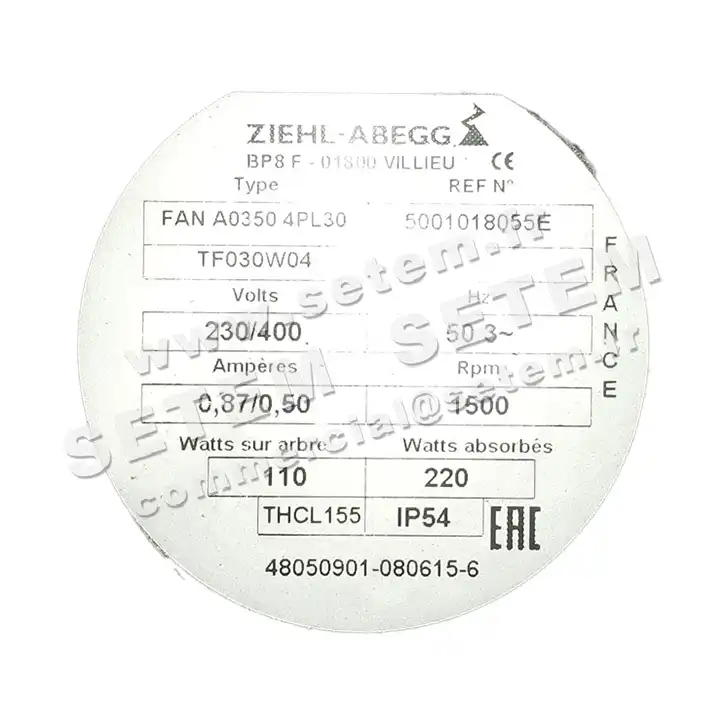 1809008055-VENTILATEUR FMV A350.4PL30.TF30W4 *5001018055E* 3