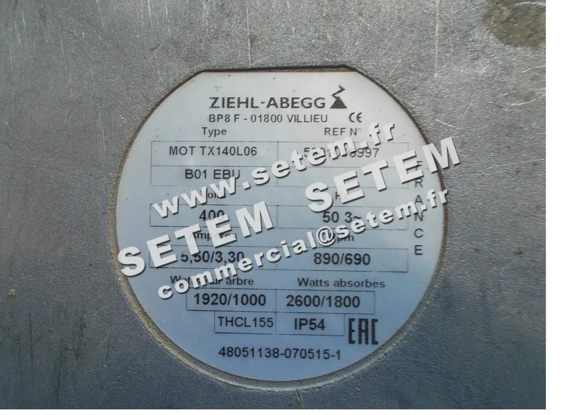 1809008997-MOTEUR FMV TX140L06 1920/2600W 6P T400V 2V *5001018997* 2