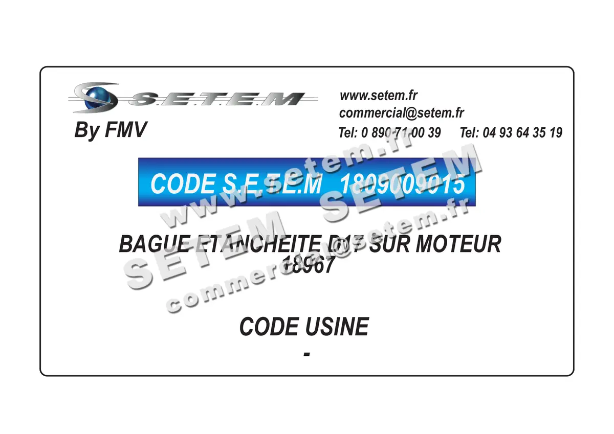 1809009015-BAGUE D'ETANCHEITE D17 SUR MOTEUR FMV 018967 4