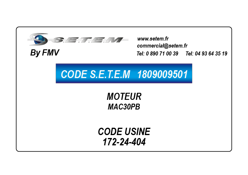 MOTEUR MAC30PB *172-24-404*
