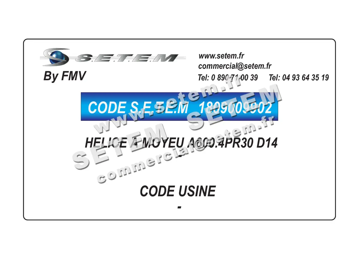 1809009902-HELICE A MOYEU A600.4PR30 D14 FMV