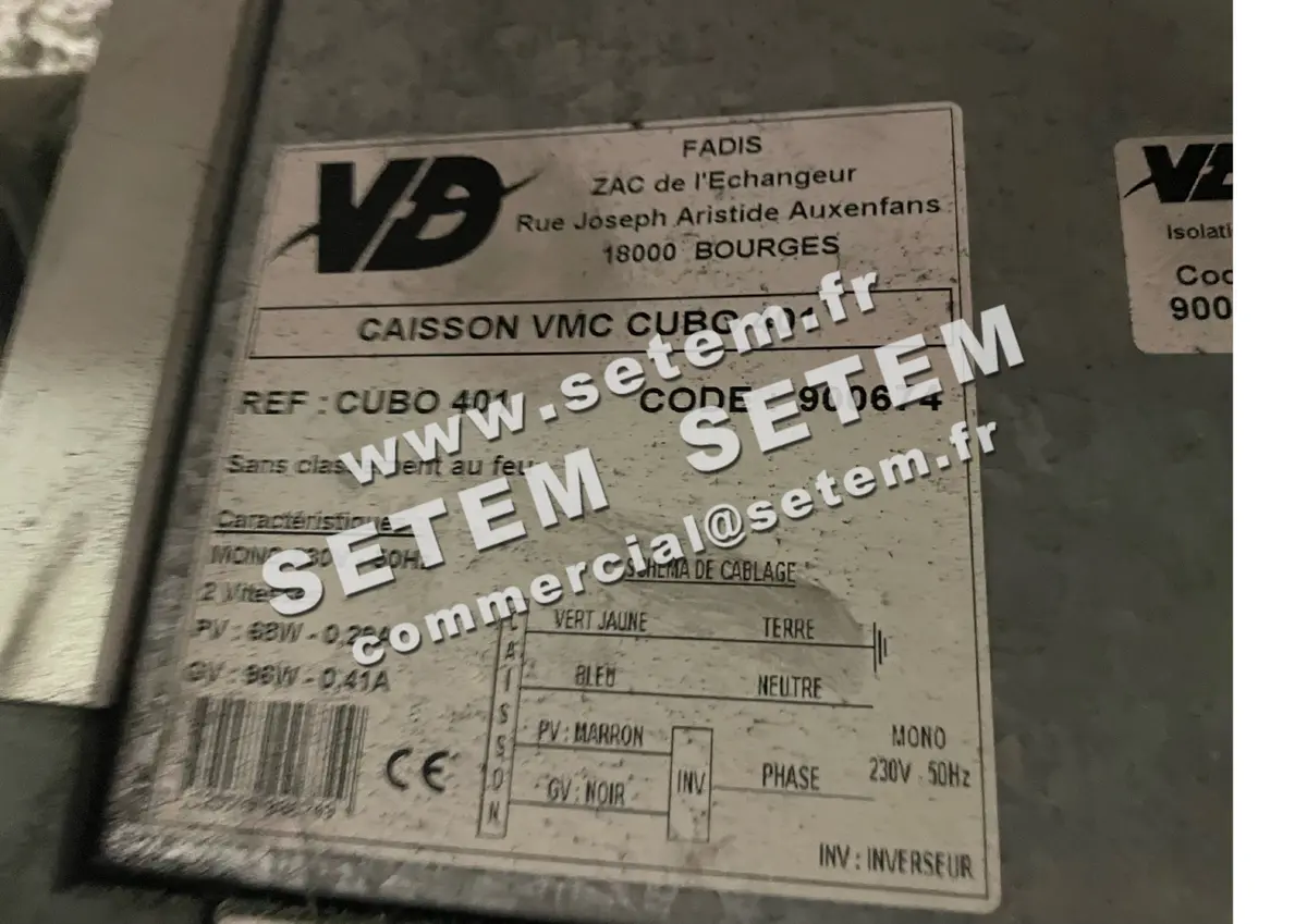 1818500635-CAISSON FADIS VMC CUBO 401 *900674*