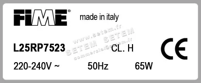 1837009051-ENSEMBLE MOTEUR FIME /PLAQUE/TURBINE * L25RP7523 * 3