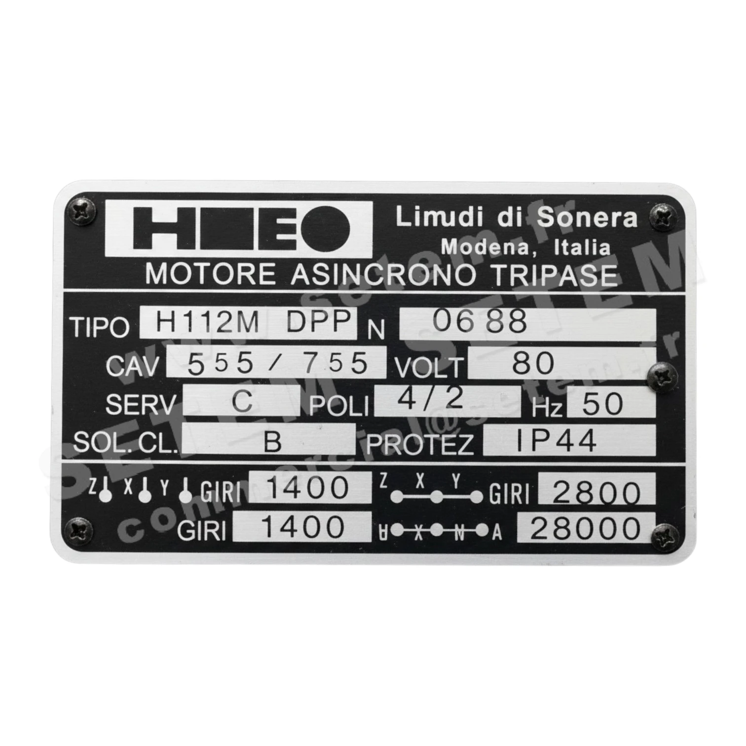 MOTEUR H112M2DP 5.50/7.50KW 4/2P T400V HA112 B3