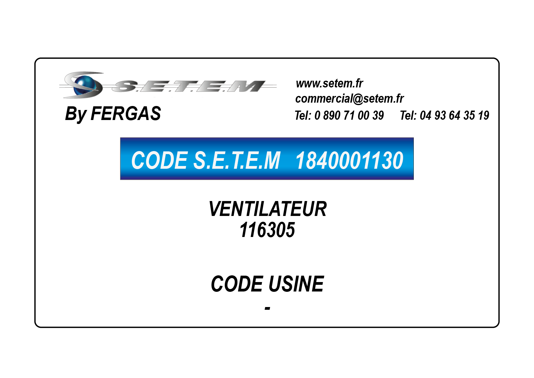 VENTILATEUR 116305 4