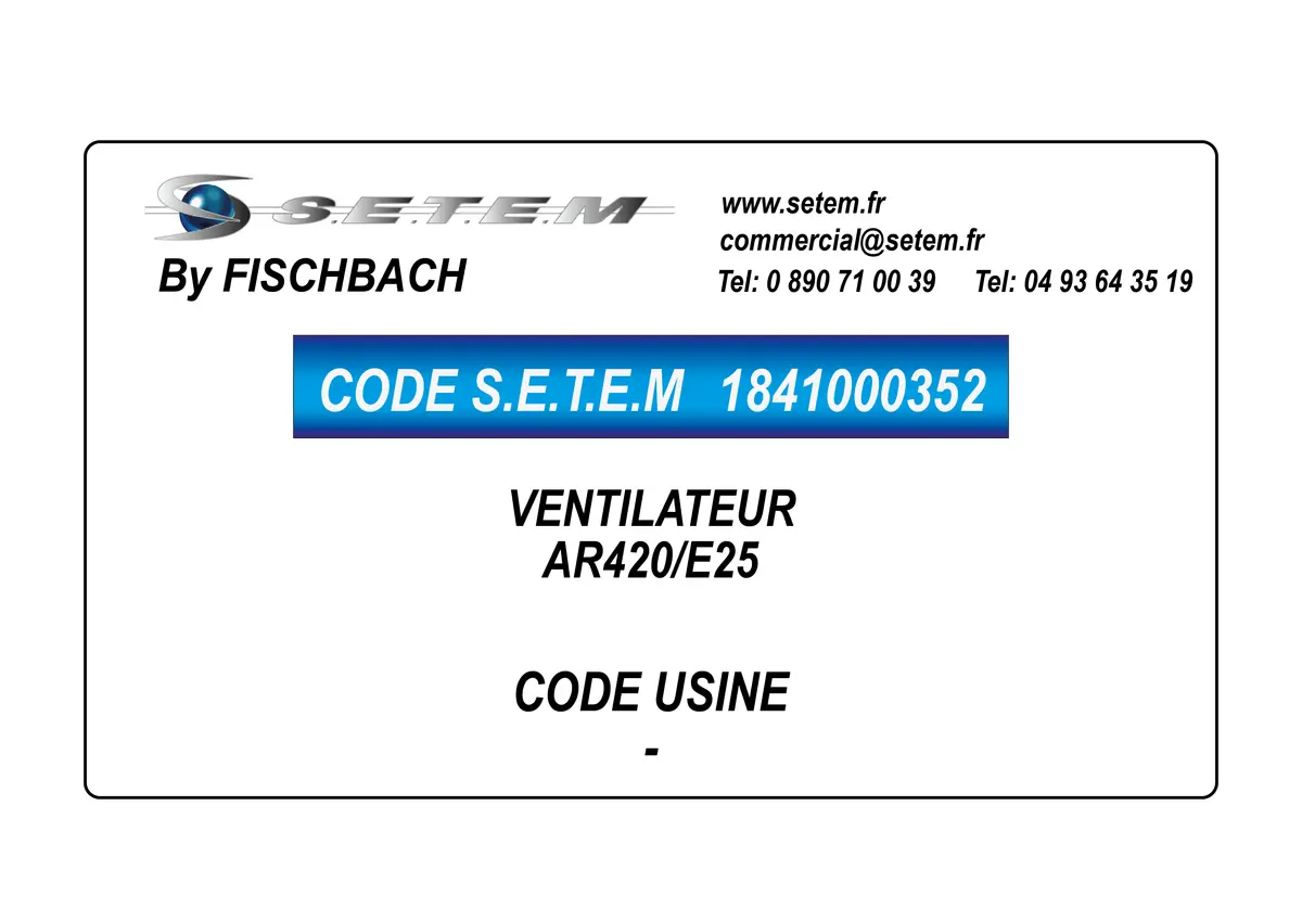 1841000352-VENTILATEUR FISCHBACH AR420/E25