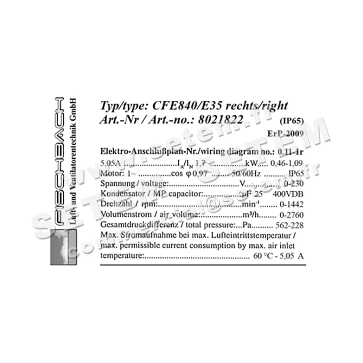 1841001665-VENTILATEUR FISCHBACH CFE840/E35RD *18021822* 2