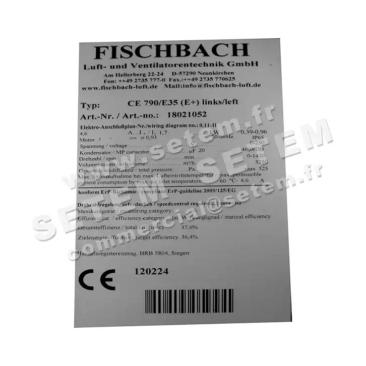 1841001692-VENTILATEUR FISCHBACH CE790/E35LG *21052*