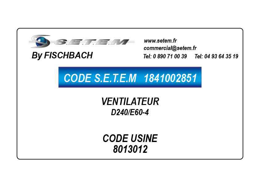 VENTILATEUR D240/E60-4 *8013012*