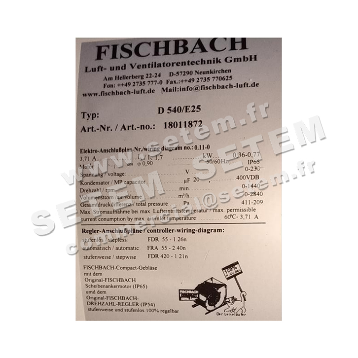1841006475-VENTILATEUR FISCHBACH D540/E25 *18011872* 3