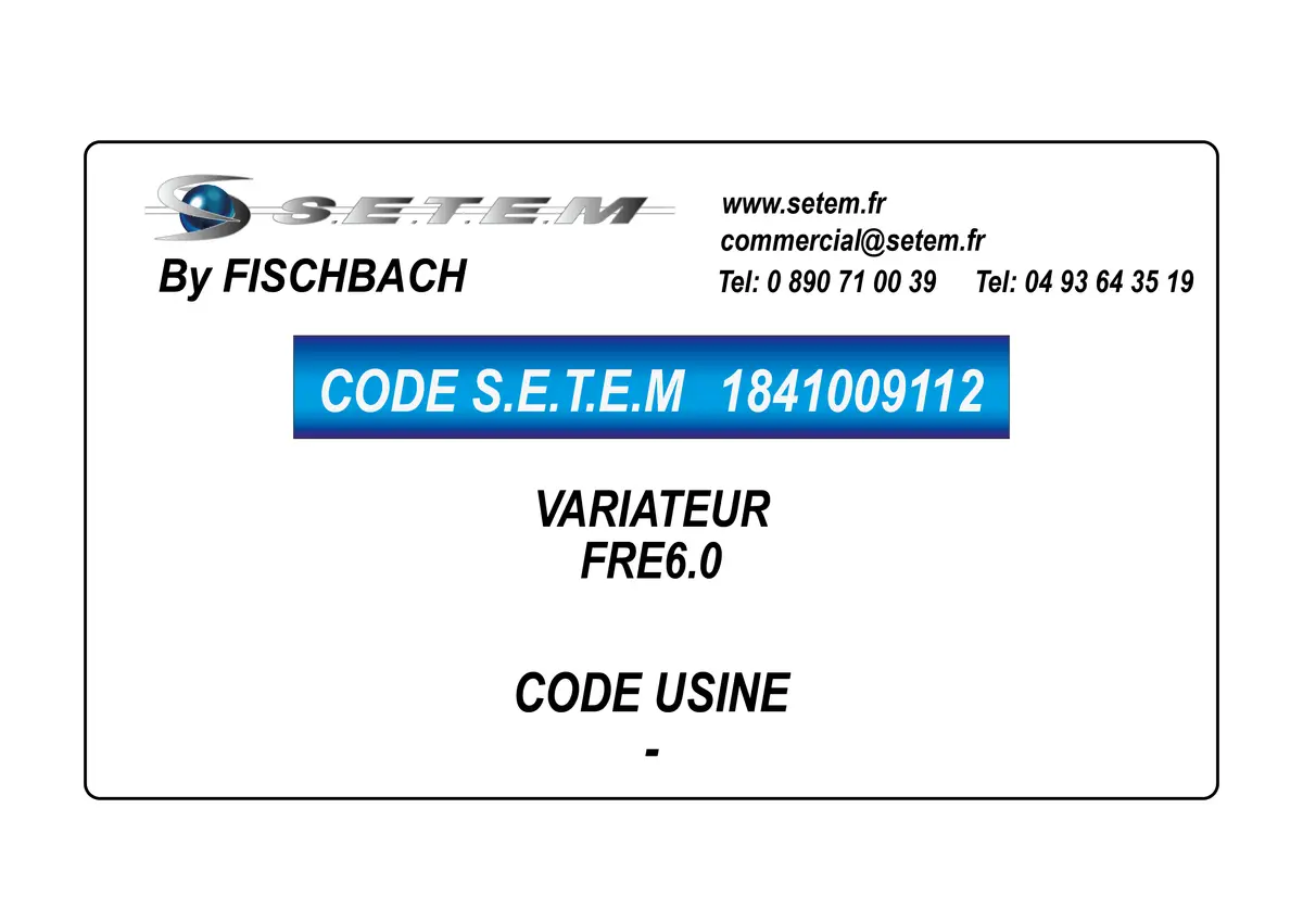 1841009112-VARIATEUR FRE6.0 FISCHBACH
