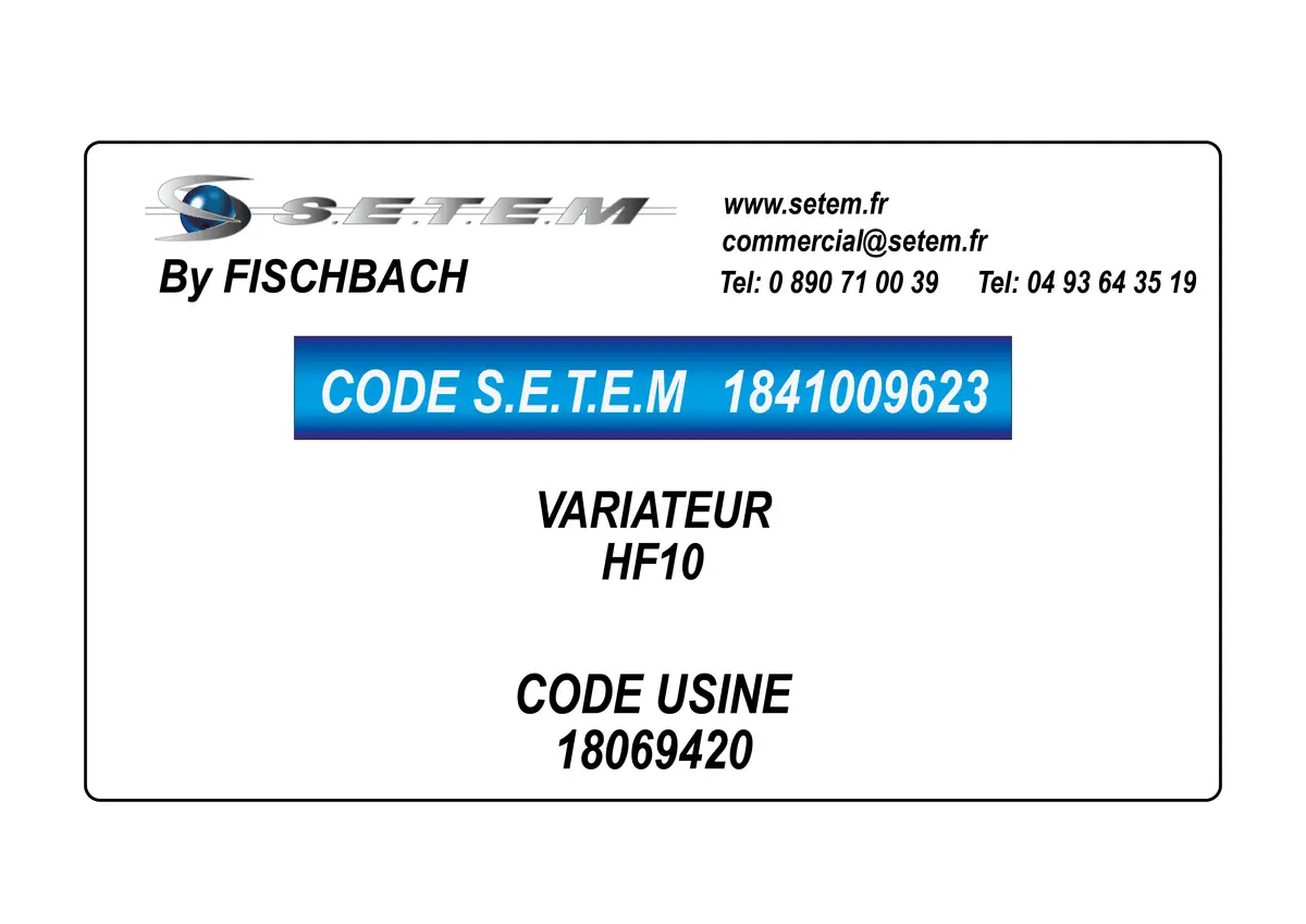 1841009623-VARIATEUR HF10 FISCHBACH 18069420