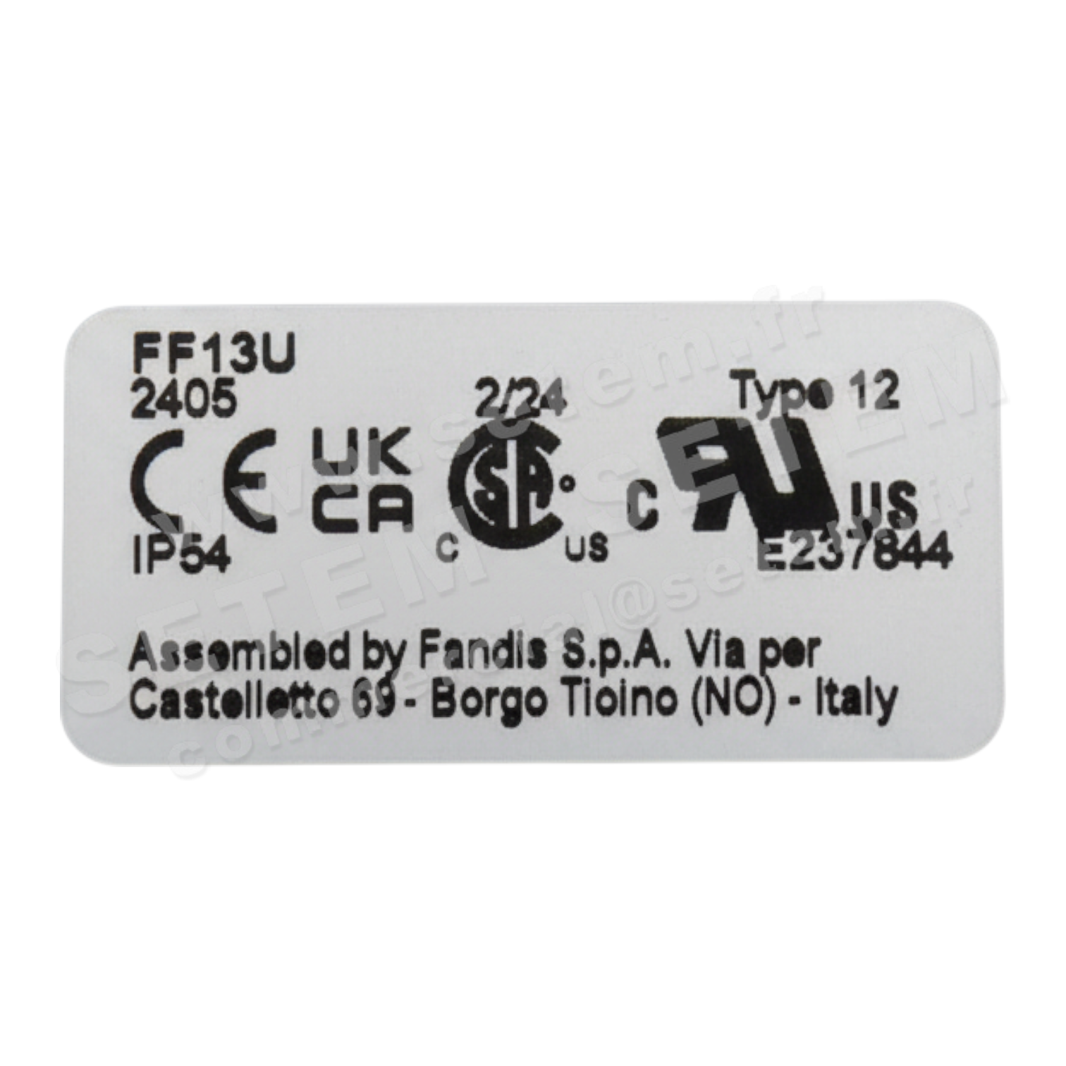 1843501001-KIT FILTRE FANDIS 240X204MM IP54 TYPE 12 RAL7035 2