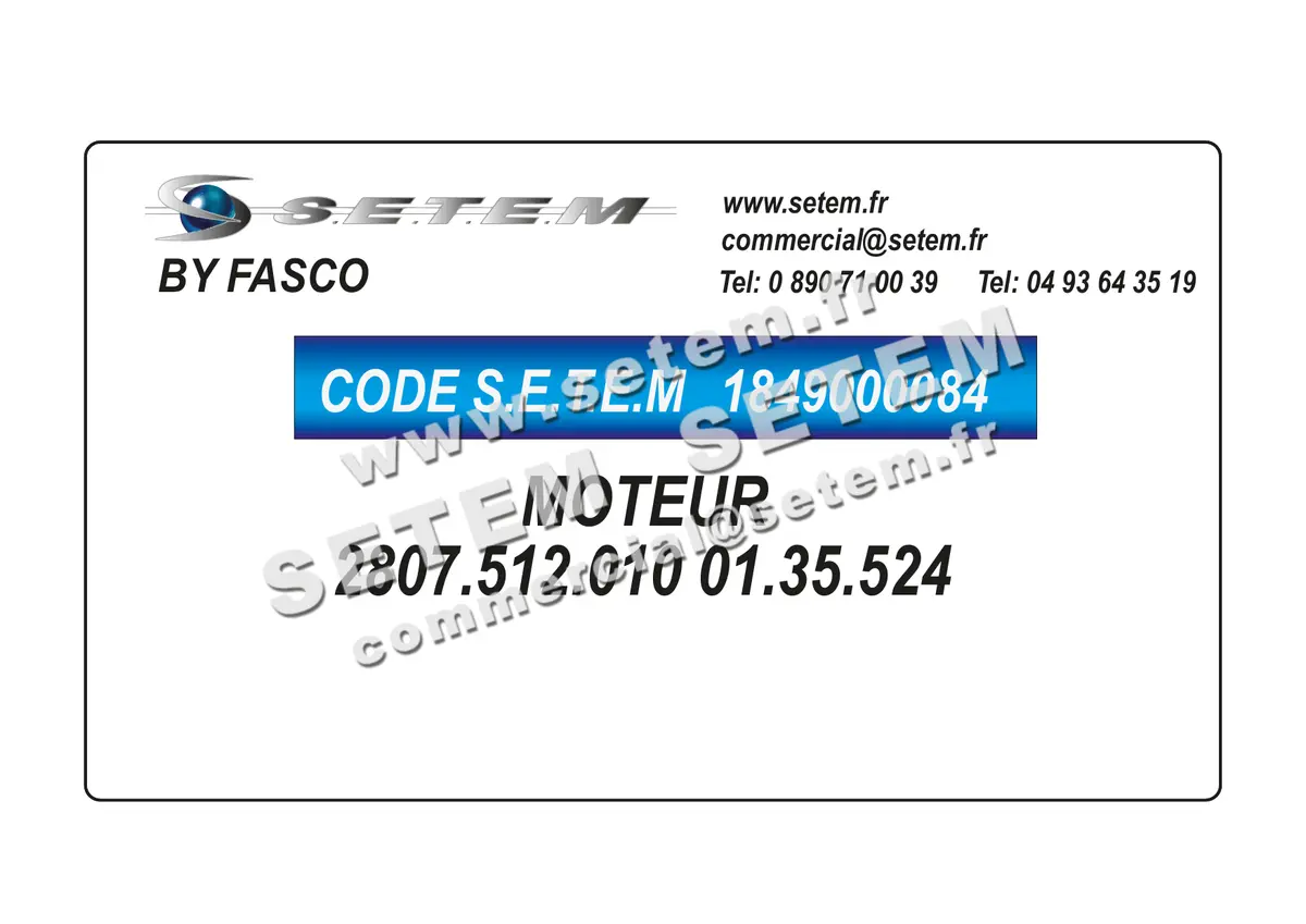 1849000084-MOTEUR FASCO 2807.512.010 "01.35.524"
