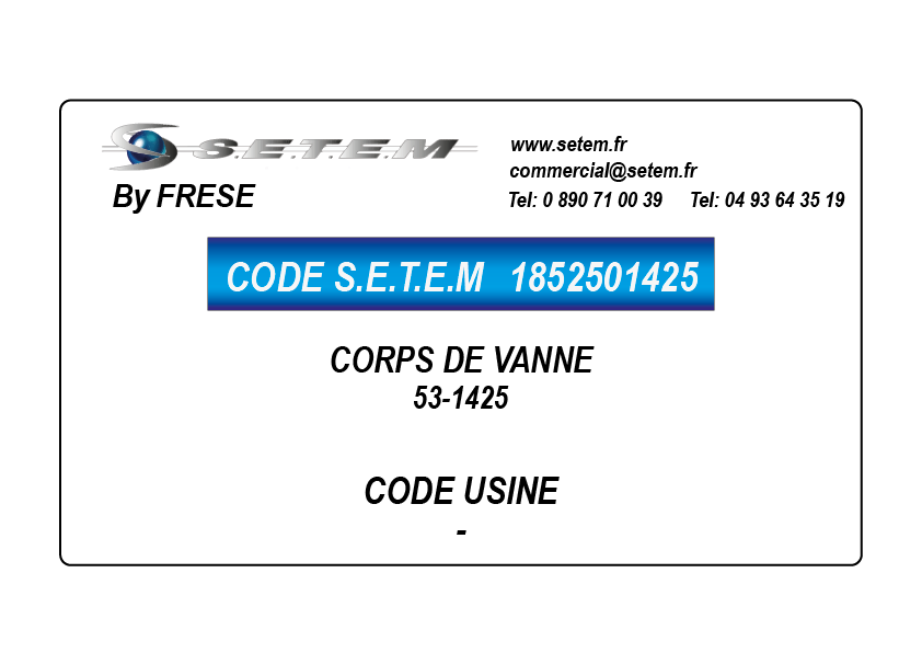 CORPS DE VANNE 53-1425 2