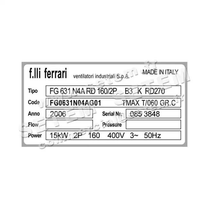 1867008252-VENTILATEUR FERRARI FG631.N4A RD 90° 15KW 2P T400/690V 3