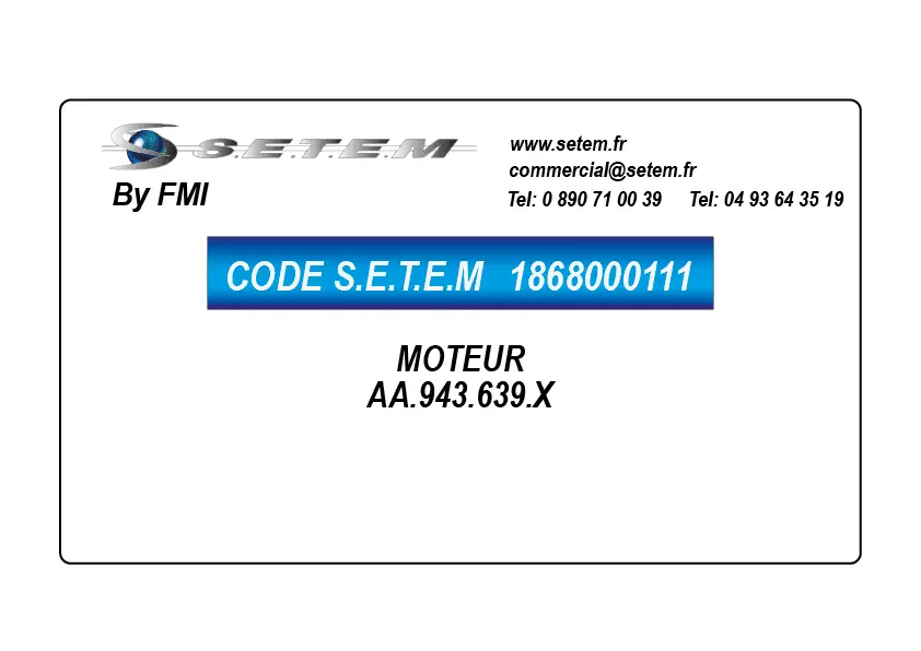 1868000111-MOTEUR FMI AA.943.639.X