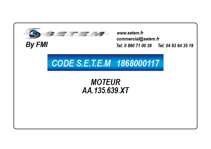 1868000117-MOTEUR FMI AA.135.639.XT