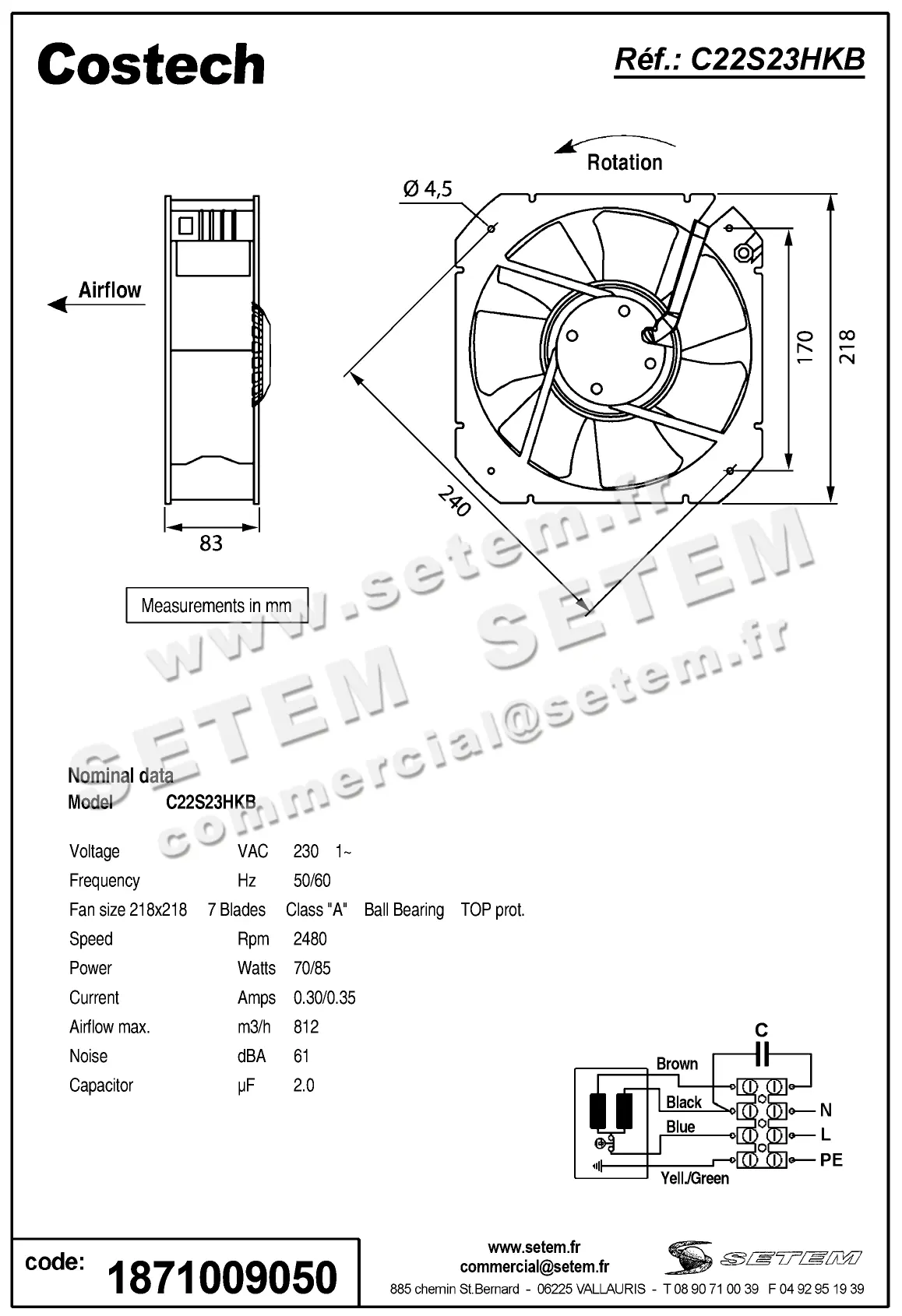 1871009050-VENTILATEUR COSTECH C22S23HKBD00 3